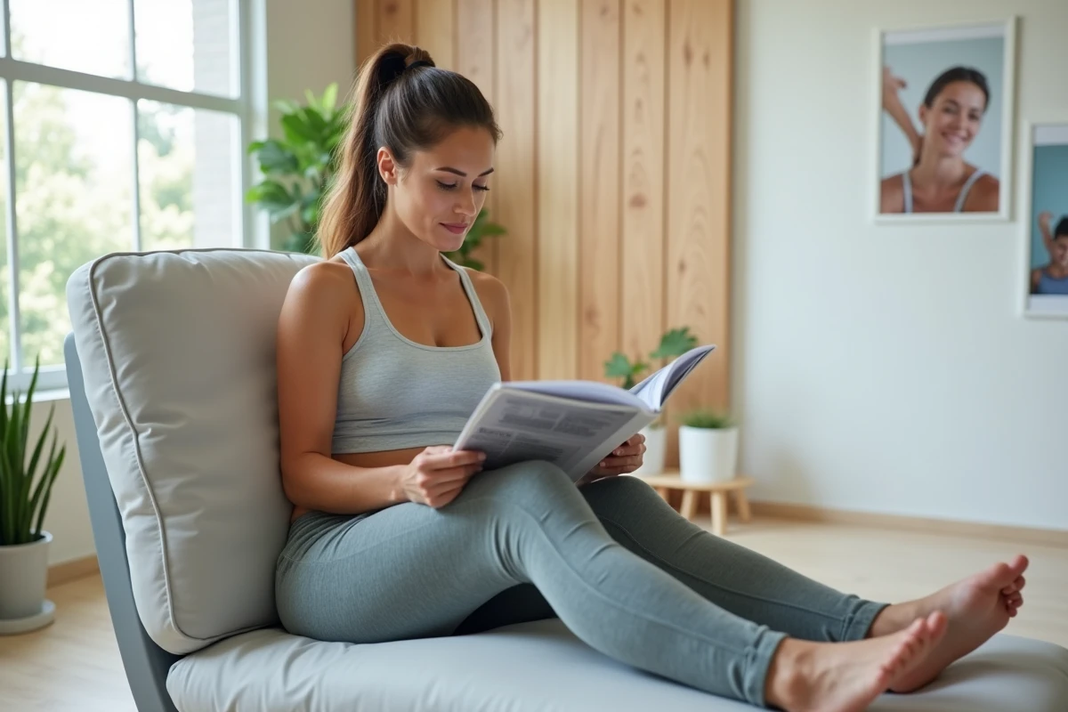 Femme recevant une pressotherapie dans un centre bien etre